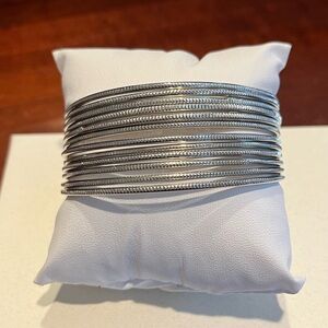 Set Of 12 Genuine Sterling Silver Bangles NEW